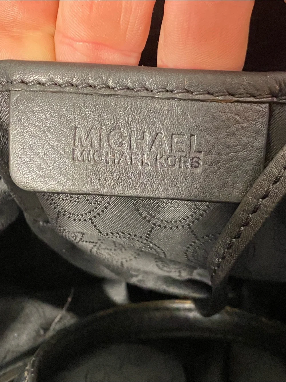 Michael Kors Beige and Black MK Logo Tote